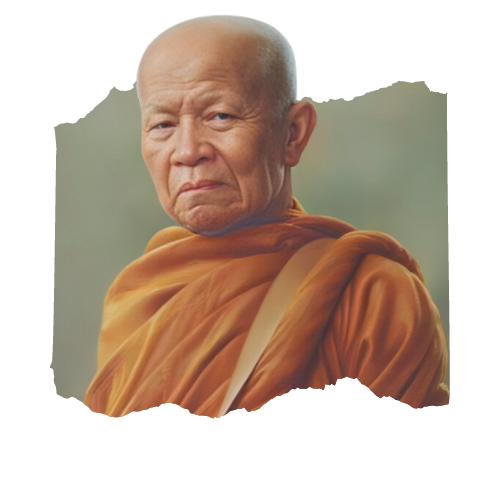 A photo of Venerable Ajahn Maha Bua Thero, a Thai Buddhist monk and meditation teacher.
