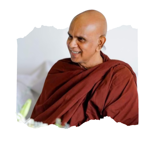 A photo of Venerable Rajagiriye Ariyagnana Thero, a Sri Lankan Buddhist monk and meditation teacher.