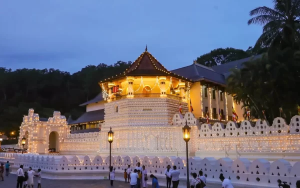 Majestic Sri Dalada Palace in Kandy